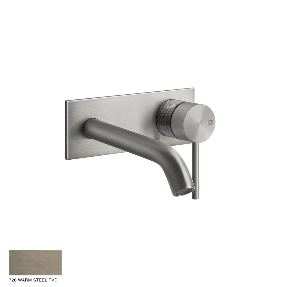 Gessi 316 Built-in Mixer with spout Trame, without waste 726 Warm Bronze Brushed PVD