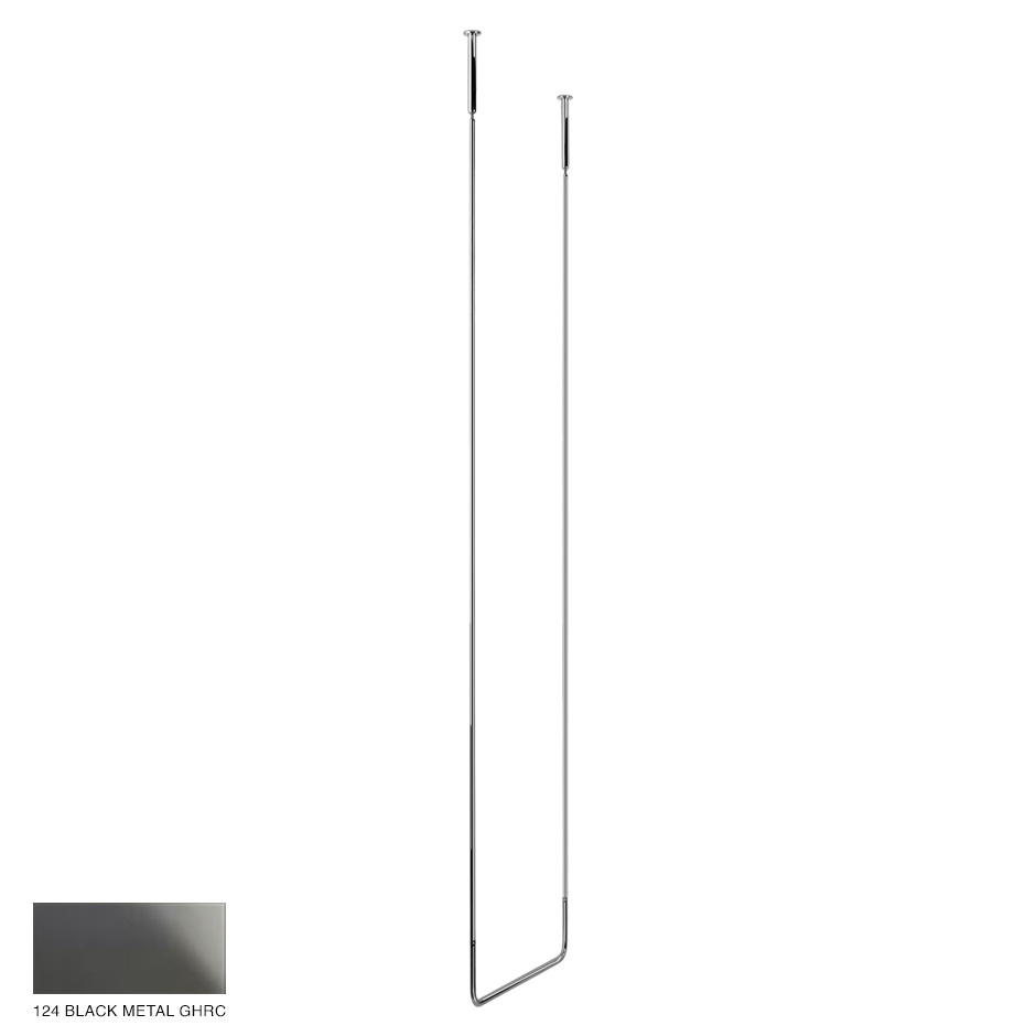 Goccia Ceiling towel rail, 45cm width, 160cm height 124 Black Metal GHRC