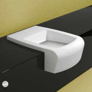 Una Semi-inset wc with S/P trap White