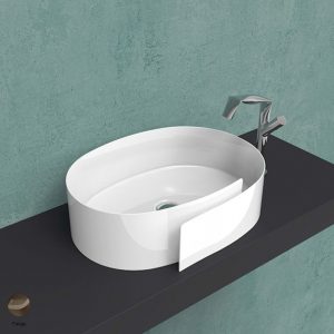 Roll Countertop basin 56 cm without overflow, without tap ledge Fango