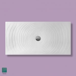 Water Drop Laid on or built-in in the floor shower tray 160x80 cm Petrolio