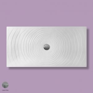 Water Drop Laid on or built-in in the floor shower tray 160x80 cm Lava Grey