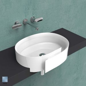 Roll Semi-inset basin 56 cm without overflow, without tap ledge Nuvola