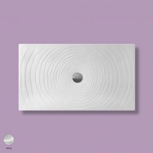 Water Drop Laid on or built-in in the floor shower tray 140x80 cm White