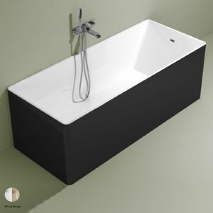 Wash Bath-tub 170 cm in Pietraluce BICOLOR White/Beige