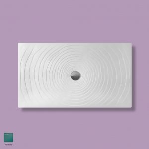 Water Drop Laid on or built-in in the floor shower tray 140x80 cm Petrolio