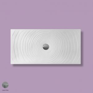 Water Drop Laid on or built-in in the floor shower tray 140x70 cm Lava Grey
