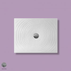 Water Drop Laid on or built-in in the floor shower tray 80x100 cm Lava Grey