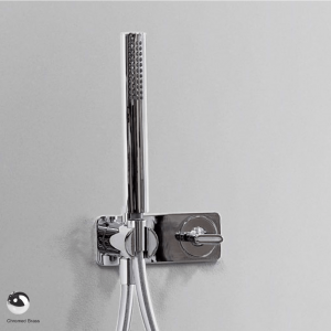 Noke Concealed shower mixer with diverter and hand-shower Glossy Chrome