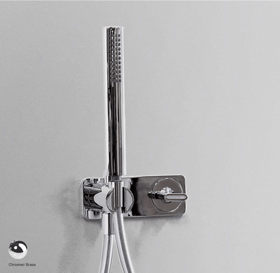 Noke Concealed shower mixer with diverter and hand-shower Glossy Chrome