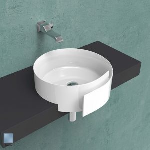 Roll Semi-inset basin 44 cm without overflow, without tap ledge Nuvola