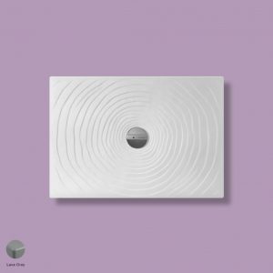 Water Drop Laid on or built-in in the floor shower tray 100x70 cm Lava Grey