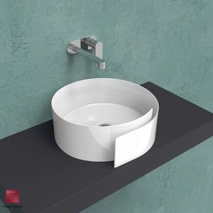 Roll Countertop basin 44 cm without overflow, without tap ledge Rosso Rubens