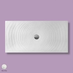 Water Drop Laid on or built-in in the floor shower tray 160x80 cm Milky White