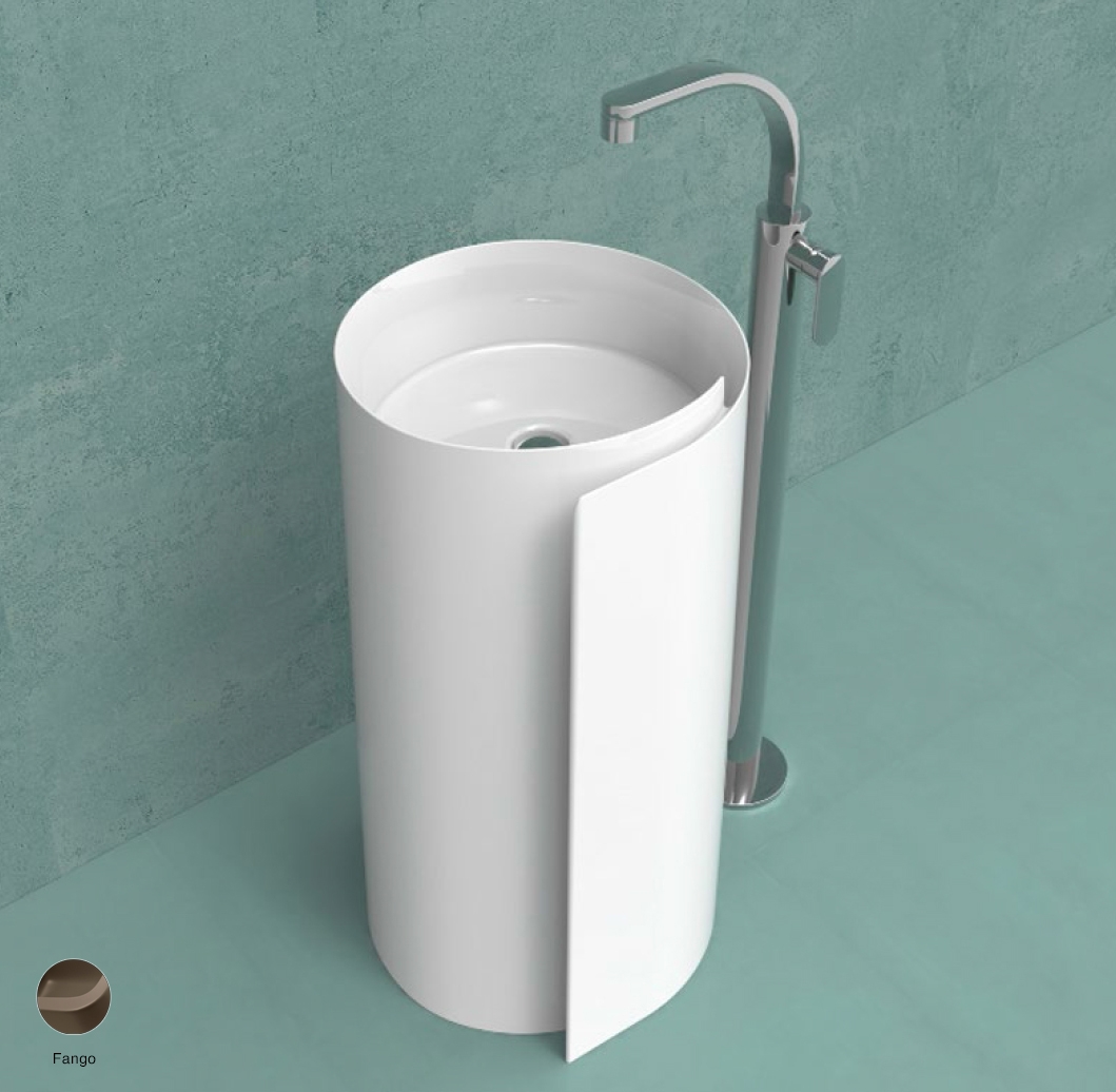 Monoroll Standing column-basin 44 cm without overflow and tap ledge Fango