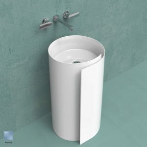 Monoroll Wall column-basin 44 cm without overflow, without tap ledge Nuvola