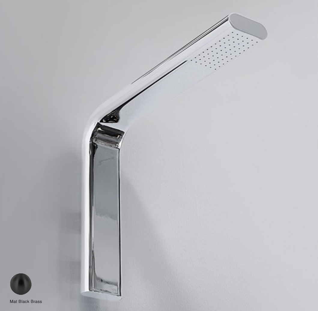 Noke Wall-mounted overhead shower Glossy Chrome Mat Black