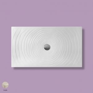 Water Drop Laid on or built-in in the floor shower tray 140x80 cm Argilla