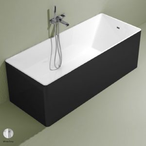 Wash Bath-tub 170 cm in Pietraluce BICOLOR White/Grey