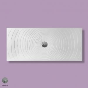 Water Drop Laid on or built-in in the floor shower tray 160x70 cm Lava Grey