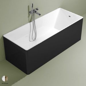 Wash Bath-tub 170 cm in Pietraluce BICOLOR White/Sand