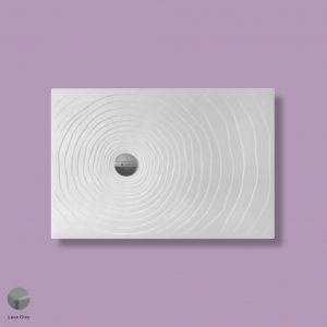 Water Drop Laid on or built-in reversible shower tray 120x80 cm Lava Grey