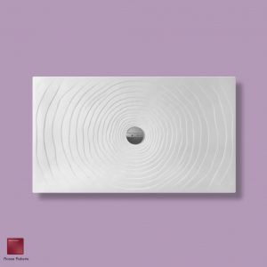 Water Drop Laid on or built-in in the floor shower tray 140x80 cm Rosso Rubens