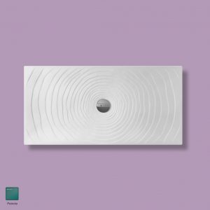Water Drop Laid on or built-in in the floor shower tray 140x70 cm Petrolio