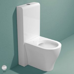 App Monoblock cistern with wall trap White