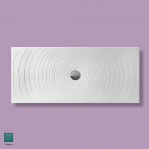 Water Drop Laid on or built-in in the floor shower tray 160x70 cm Petrolio