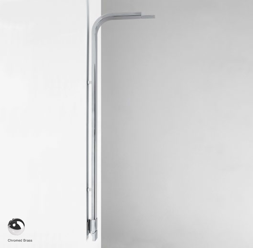 Si Wall mounted shower system, dual controls, integrated shower head Chrome