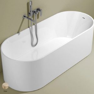 Oval Bath-tub 170 cm in Pietraluce Beige