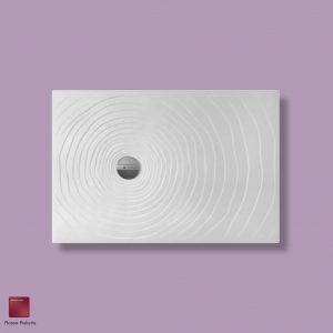 Water Drop Laid on or built-in reversible shower tray 120x80 cm Rosso Rubens