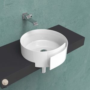 Roll Semi-inset basin 44 cm without overflow, without tap ledge Argilla