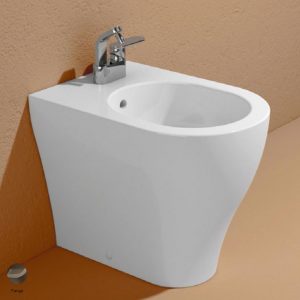 App Back to wall single-hole bidet with overflow, without tap hole Fango
