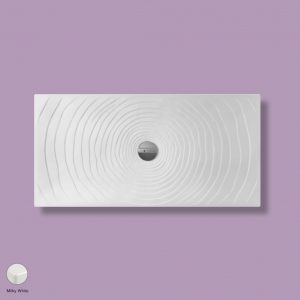 Water Drop Laid on or built-in in the floor shower tray 140x70 cm Milky White