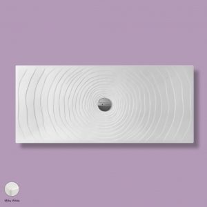 Water Drop Laid on or built-in in the floor shower tray 160x70 cm Milky White