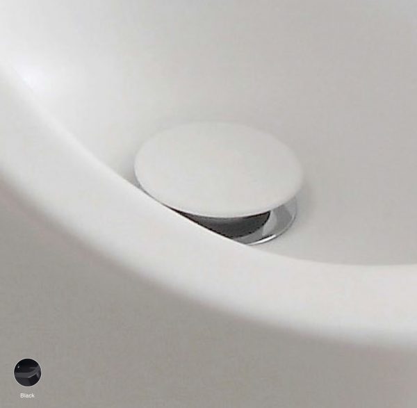 Stop and Go drain suitable for basin and bidet Black