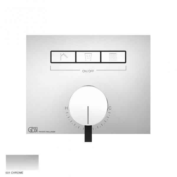 Hi-Fi Mixer single-lever, three functions, on/off button 031 Chrome