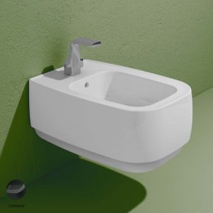 Flag Wall hung bidet with goclean system Carbone Matte