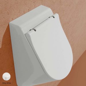 App Soft-closing cover suitable for urinal Milky White