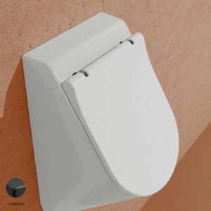 App Soft-closing cover suitable for urinal Carbone