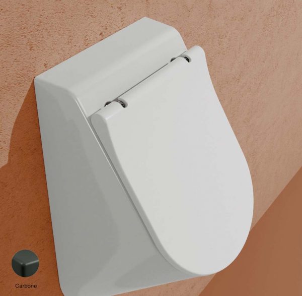 App Soft-closing cover suitable for urinal Carbone