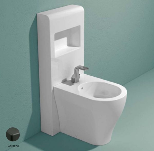 App Bidet panel with shelf Carbone