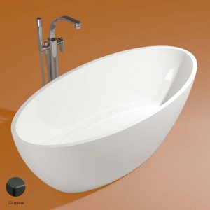 App Bath-tub in Pietraluce 150cm Carbone Matte