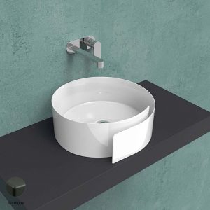 Roll Countertop basin 44 cm without overflow, without tap ledge Carbone