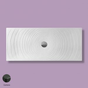 Water Drop Laid on or built-in in the floor shower tray 160x70 cm Carbone