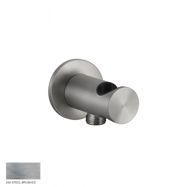 Gessi 316 Handshower hook with water outlet 239 Steel brushed