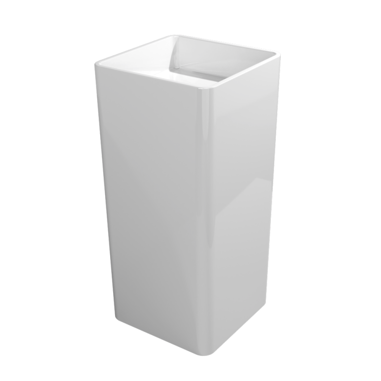 Monowash Wall column-basin 40 cm White Glossy