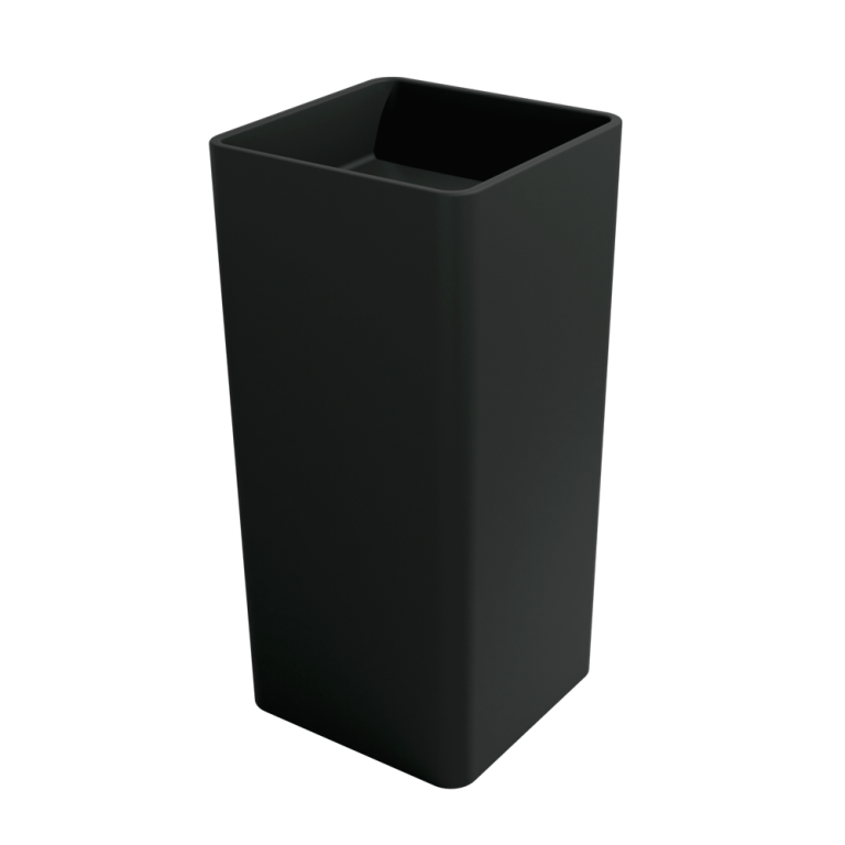 Monowash Wall column-basin 40 x 40 x H 85 cm Carbone